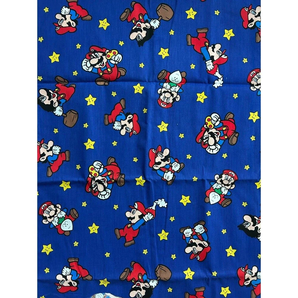 Nintendo Super Mario Character Mario Brothers Fabric Sewing (New) 44 x 75